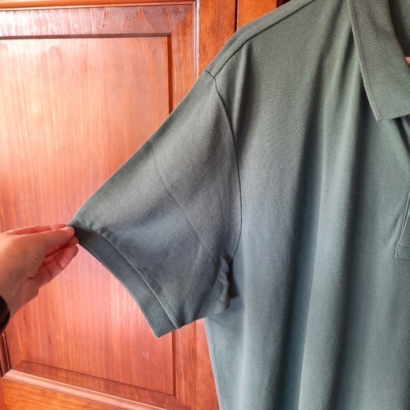 NWT Eddie Bauer 100% cotton sage green short sleeve polo shirt size XL Tall - Picture 5 of 13